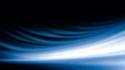 Fototapeta premium Blue and white wave template empty space color gradient rough abstract background shines a bright light and glow. Blue empty background