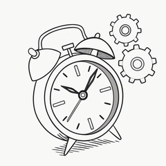 Minimalist Clock Illustration – Stylish Timepiece Design for Modern Concepts