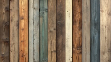 Multicolored Seamless Pattern of Wooden Planks Ideal for Backgrounds, Textures, Craft Projects, and Design Applications in Various Color Schemes