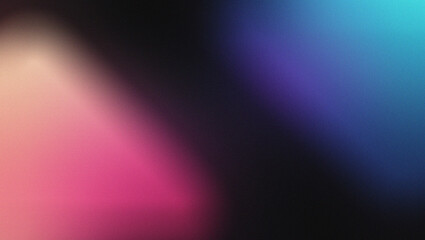 Fototapeta premium Glowing Grainy Background with Pink Blue Gradient & Noise Texture Dark Abstract Banner Design