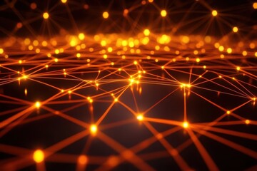 digital earth visualization, glowing network connections, dark space background, technological grid overlay, futuristic global communication