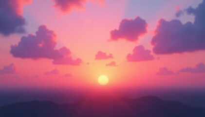 Fototapeta premium Soft, blurry sunset hues, pastel colors, dreamy sky, nature, orange, soft