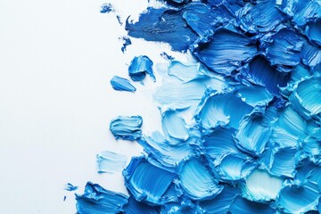 Abstract blue paint texture illustrating creativity and artistic expression, featuring various...