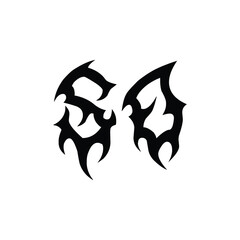 SO monogram logo design letter text name symbol monochrome logotype alphabet character simple logo