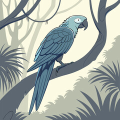 The Majestic Spix’s Macaw – A Rare Blue Wonder of the Amazon