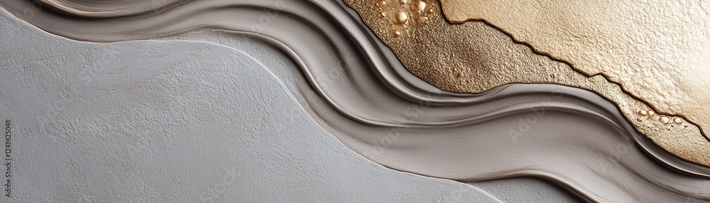 Poster a captivating arrangement features warm metallic acrylic textures blending seamlessly with soft tone