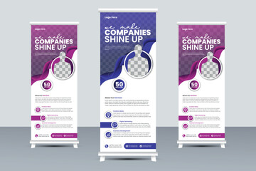 roll up banner, brochure, flyer, banner design, industrial, company, template, vector, abstract, line pattern background, modern x-banner, pull-up banner, rectangle size banner.