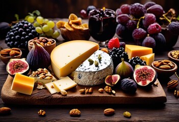 explore inviting gourmet cheese board featuring diverse array accompaniments delectable experience, appetizer, assembly, artisan, bite, circle, colorful