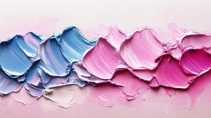 Fototapeta premium Abstract pink and blue paint texture.