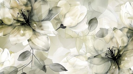 A close-up of the watercolor floral pattern on your curtain