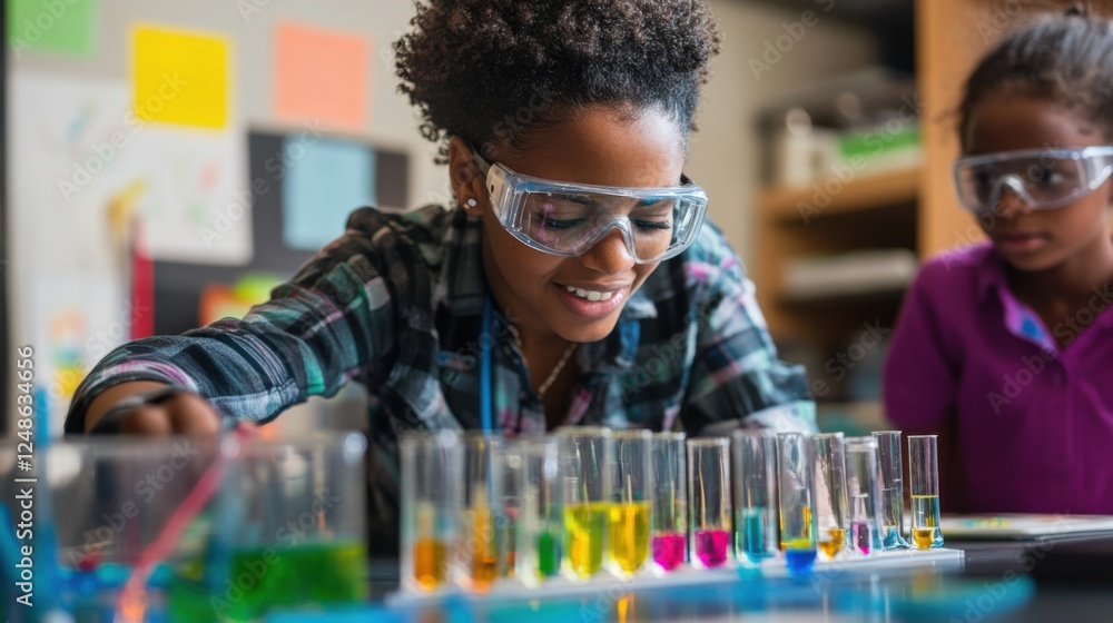 Poster ar-powered science experiment simulation for students with limited lab access
