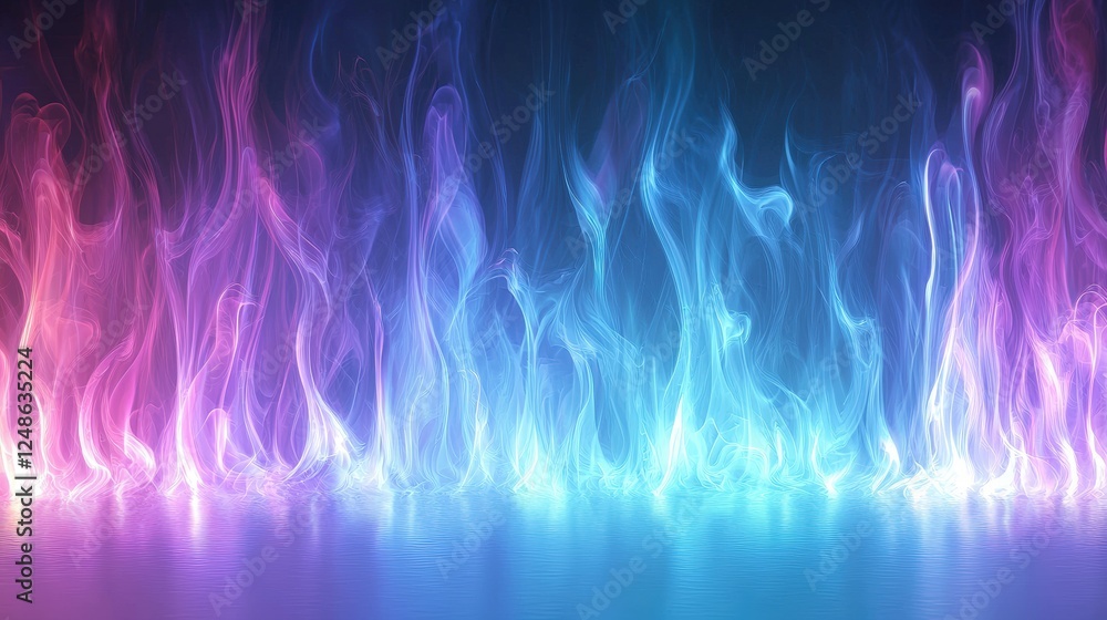 Aufkleber vibrant holographic flame background with pastel gradient in stunning colorful display for dynamic v