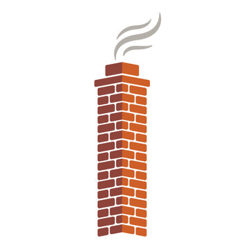 recommend clip art: crematorium chimney smoke icon vector illustration Flat design