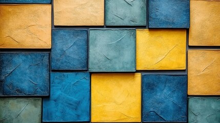 Fototapeta premium Abstract square tile wall texture.