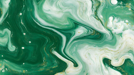 Obraz premium Green and white marble texture swirls background