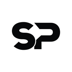 SP monogram logo design letter text name symbol monochrome logotype alphabet character simple logo