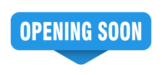 opening soon sticker. opening soon sign on transparent background