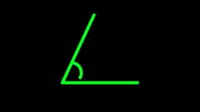 Icon of 75 degree. Acute angle.geometry 75 degree icon if mathematical icon,rotate 75 degree icon.