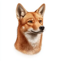 Fototapeta premium A cartoonish drawing of a fox with a big smile on its face