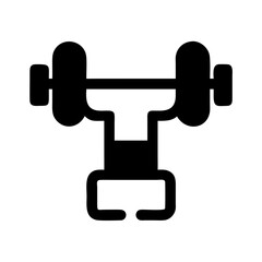 weight lifting icon black vector