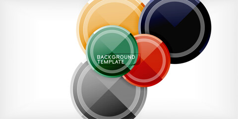 Geometric design abstract background - circles