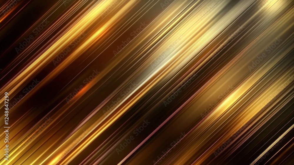 Poster abstract golden lines on black background creating a dynamic and elegant visual experience for moder