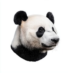 Naklejka premium A panda bear with its eyes closed