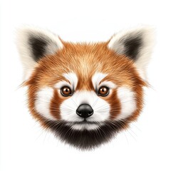 Obraz premium A close up of a red panda bear's face