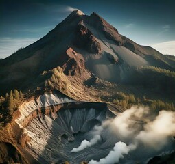 mountain landscape with clouds
