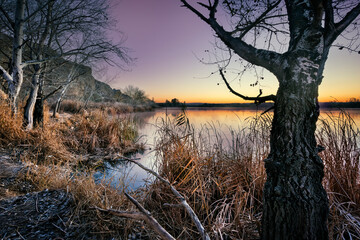 Dawn at The Campillo lagoon.