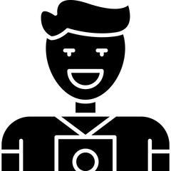 Photographer icon single vector illustration
