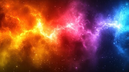 Fototapeta premium Colorful nebula cosmic background, space art