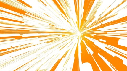 Dynamic Abstract Graphic Design with Striking Orange and White Hues