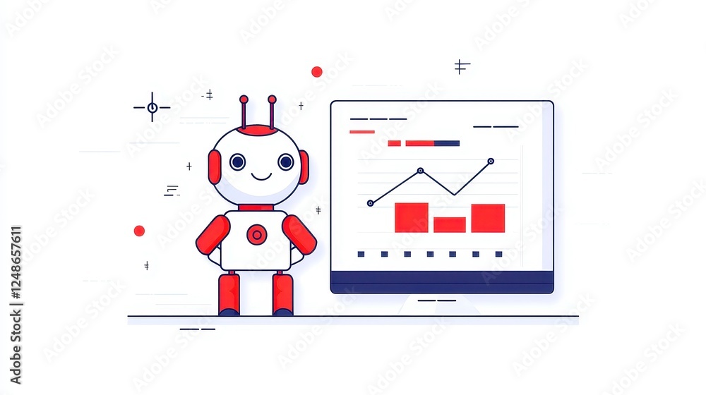 Poster hyperautomation revolution in global business, depicting seamless integration of automated processes
