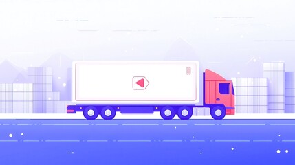 AI-driven predictive maintenance for global logistics, featuring clean, minimalist vector illustrations, showcasing efficiency, innovation, and streamlined operations.