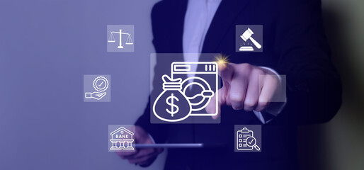 AML Anti-Money Laundering Financial Compliance Concept.