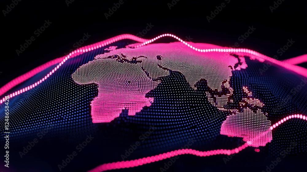 Aufkleber dynamic global financial analytics, innovative design showcasing real-time data impact on decision-m