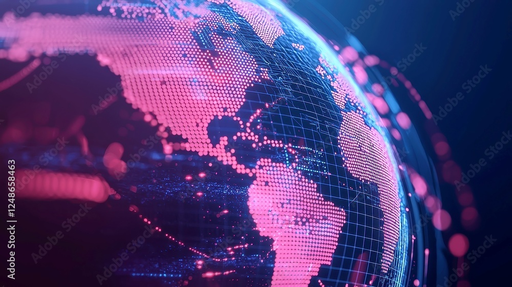 Poster global financial analytics, a modern design showcasing real-time data insights, enhancing decision-m
