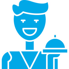 Waiter icon single vector illustration