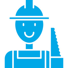 Carpenter icon single vector illustration