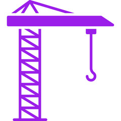 Crane Tower icon single vector illustration
