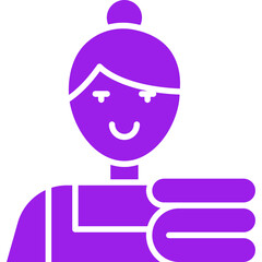 Maid icon single vector illustration