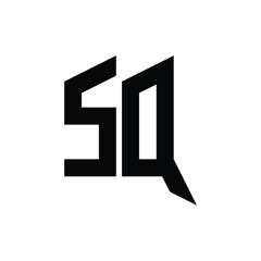 SQ monogram logo design letter text name symbol monochrome logotype alphabet character simple logo