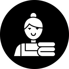 Maid icon single vector illustration