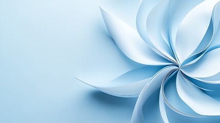 Abstract Blue Paper Swirl Design Background