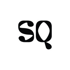 SQ monogram logo design letter text name symbol monochrome logotype alphabet character simple logo