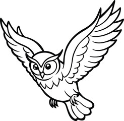 A Cute Cartoon Owl Drawing 