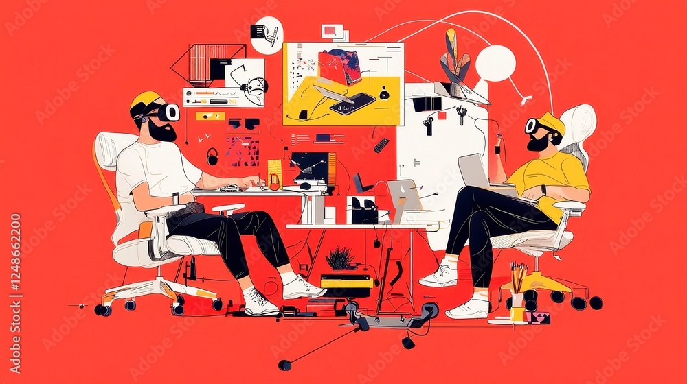 Poster virtual collaboration redefined, exploring innovative tools and designs that enhance teamwork in dig