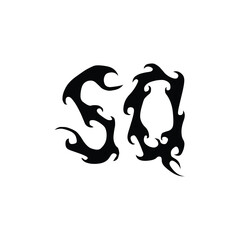 SQ monogram logo design letter text name symbol monochrome logotype alphabet character simple logo