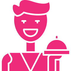 Waiter icon single vector illustration